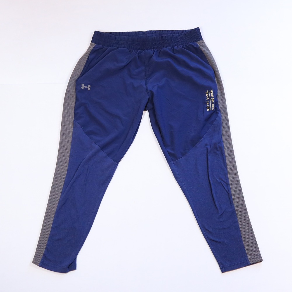 Under Armour Notre Dame Fighting Irish Pants Mens M Navy Blue Tapered Jogger